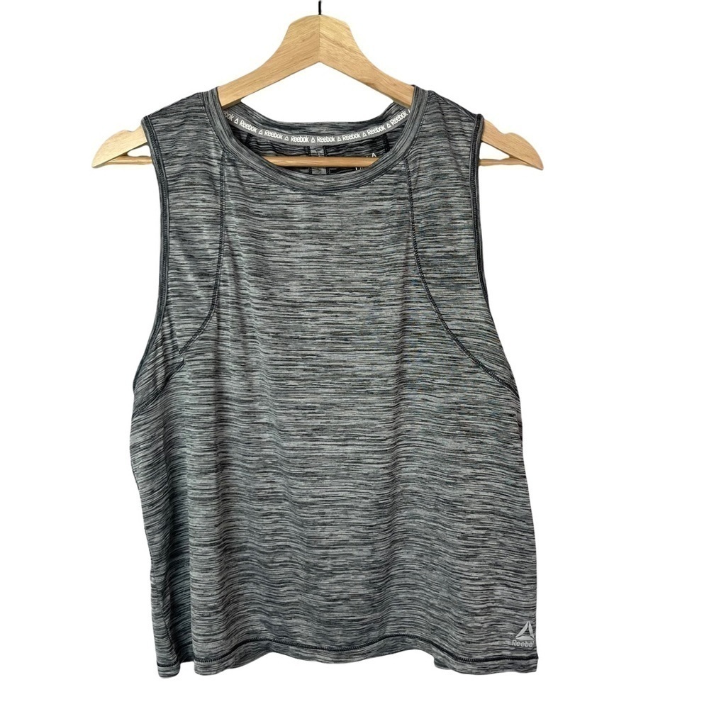 Reebok Heathered Gray Boxy‎ Athletic Tank Top L